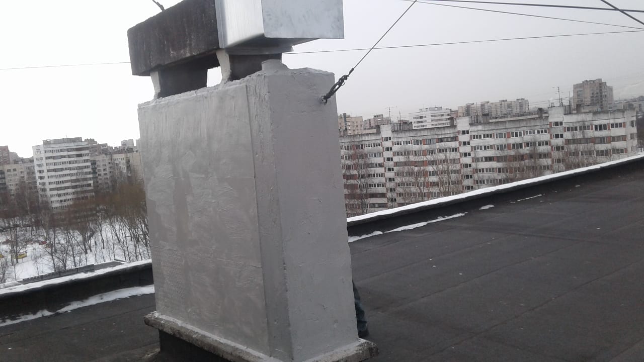 Ремонт вентиляционной шахты на крыше дома Культуры дом 22 корп. 1