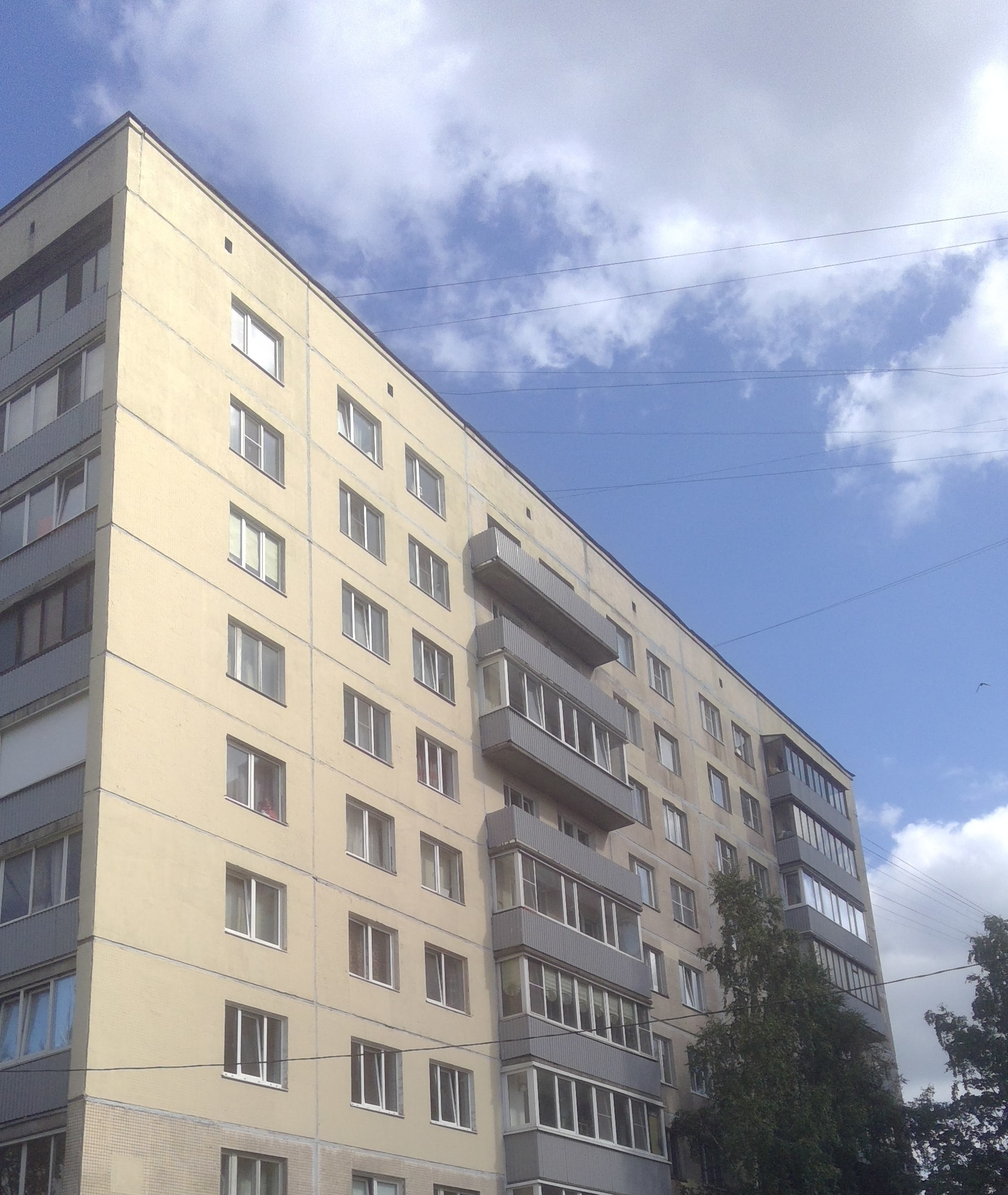 Ремонт фасада ул. Ивана фомина д. 13 корп. 1 (2 пар. фасад слева)