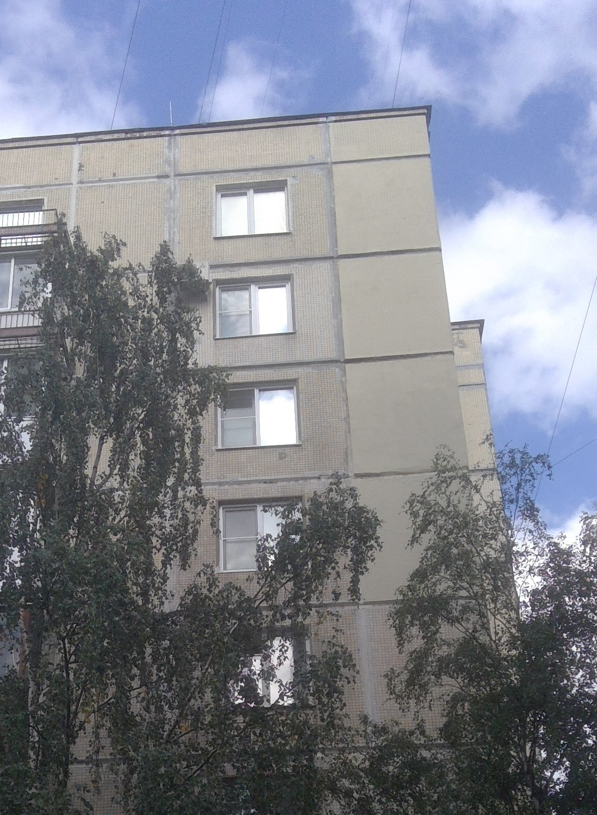 Ремонт фасада ул. Руднева д. 19 корп. 1 ( 1 пар.  торец справа )